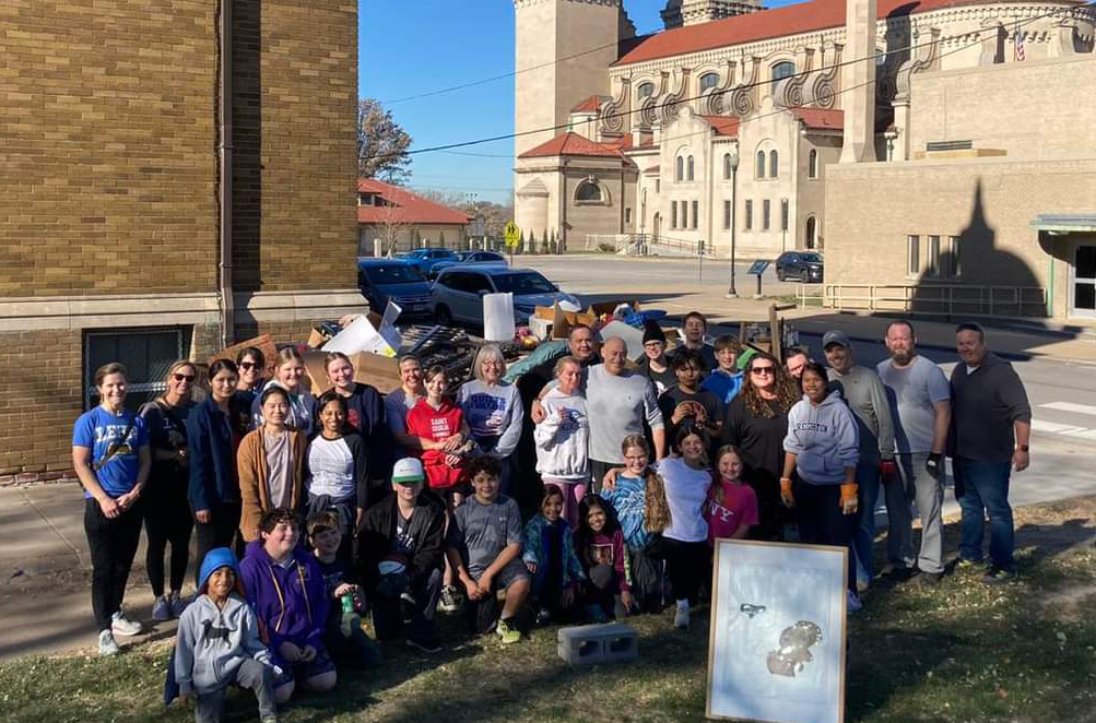 People in front of school cropped - St. Cecilia Cathedral